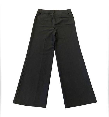 Loft  Women's High Waist Trousers Pants Size 6 Wide-Leg Belt Loops Career Black