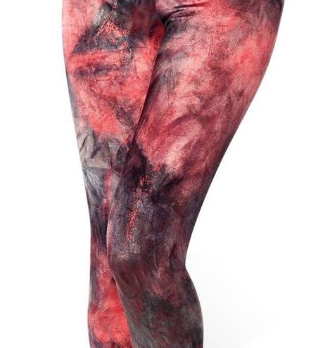 Blackmilk NWOT  Leggings Fairy Paint Red Black Brown Metallic Leggings