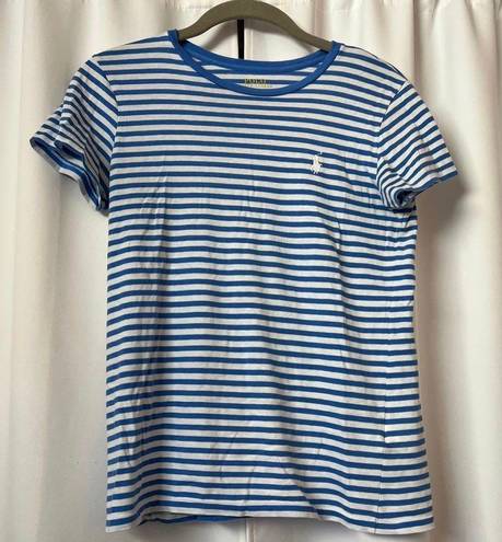 Polo NWOT  Ralph Lauren Blue & White Striped Cotton T-Shirt Size Small