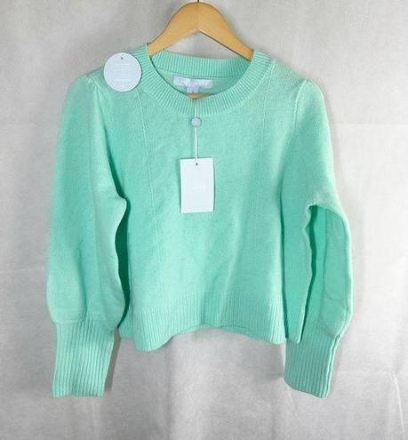 Hill House  The Cropped Sylvie Sweater Size Large Ocean Wave Merino Wool