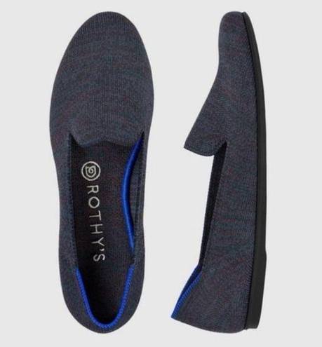 Rothy's Rothy’s The Loafer in Navy Heather Blue Slip-on Flat Rounded Toe Womens Size 9