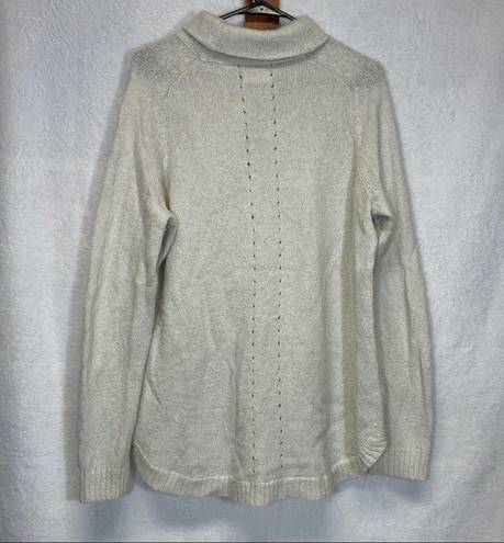 Lou & grey  Cream Knit Long Sleeve Cowl Turtleneck Sweater Size XL