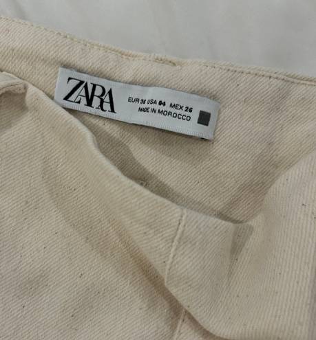 ZARA Cotton High Waisted Pants