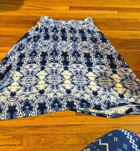 Dress Barn Blue Designed Skirt Size Women's Petite S