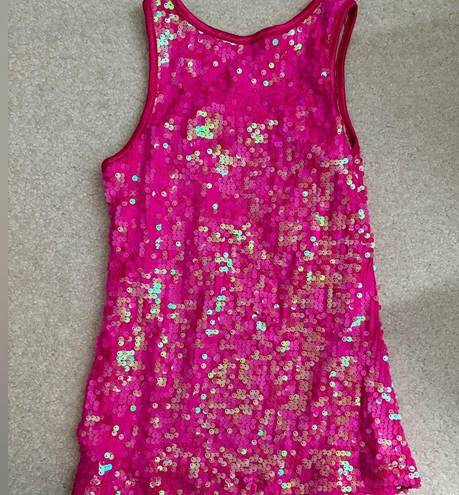 Balera Dancewear Balera Pink Sequin Tank Top Dance Costume