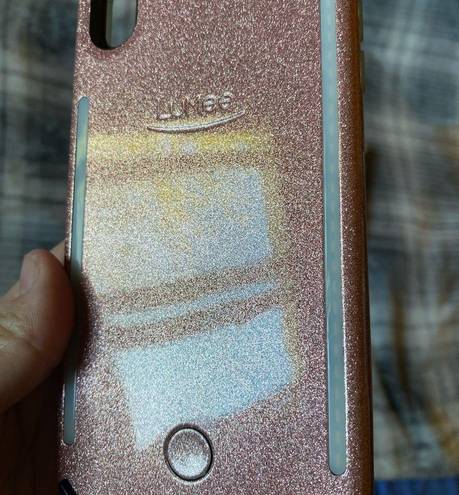 LuMee iPhone XS Max  rose gold glitter case