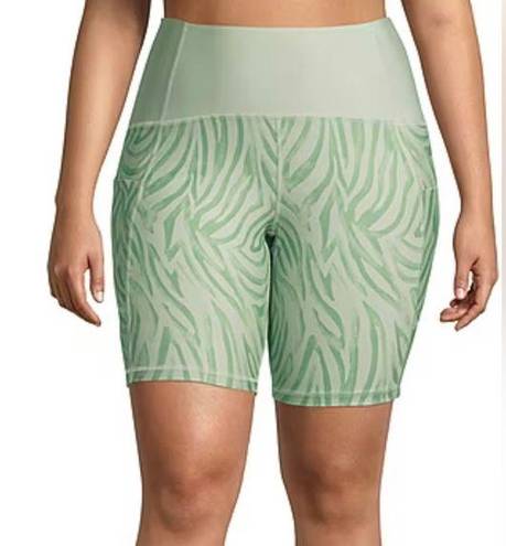 Xersion  Quick Dry Plus Bike Short Size XS New Green Zebra