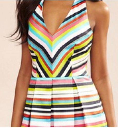 Gabby Skye Taylor Halter Striped Dress Size 10