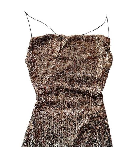 B Darlin B. Darlin Ombré Sequin Cowl Neck Bungee Strappy Back Mini Dress Size 1/2 NWT