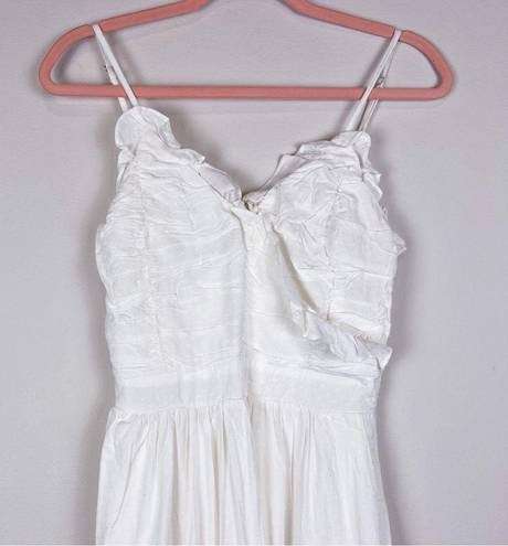 Petal  Dew White Ruffle Sleeveless Midi Sun Dress Size Small