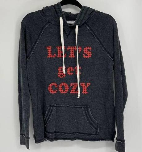 Grayson Threads LET'S GET COZY SOFT COTTON BLEND GRAPHIC HOODIE SIZE XS