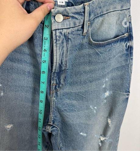 Good American NWT  Good Classic Bootcut Jeans Distressed High Rise US 2