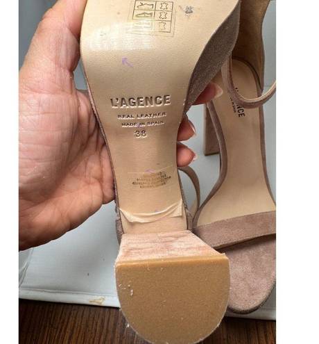 L'AGENCE L’AGENCE Cecile Platform Sandal Tan Suede size 38/US 8