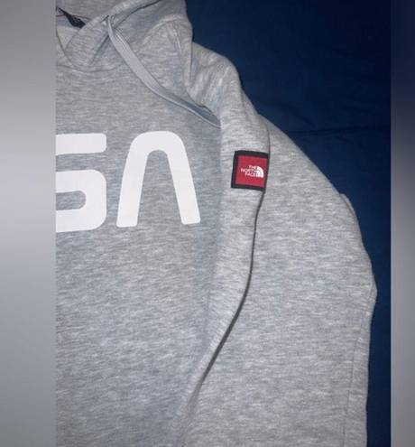 The North Face  USA Pullover Hoodie Long‎ Sleeve Gray Fleece Lined Women’s Size S