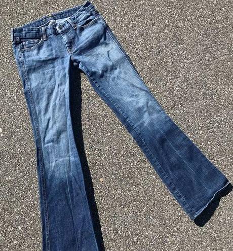 7 For All Mankind 8  light blue denim flare jeans