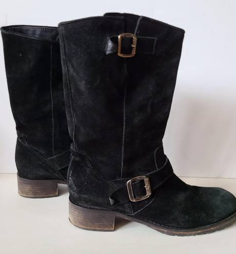 Vero Cuoio Boots Size 10.5 Black Suede