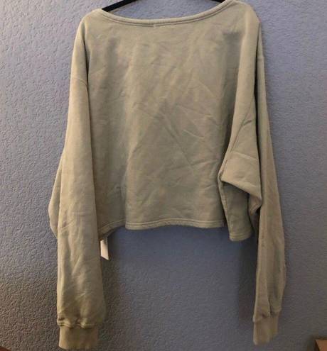 Good American Sweat Top Sage Green