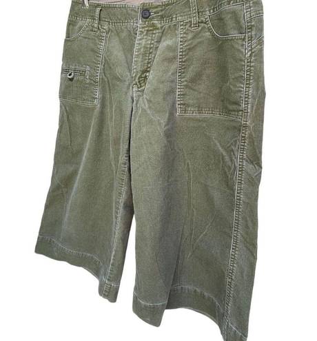 Krass&co Telluride Clothing . Corduroy Wide Leg Capris Pants Olive Green Women’s 6