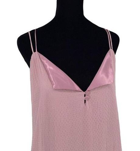 Symbiose by Hinda A Womens Crisscross Chiffon Cocktail Dress Pink Medium NWT