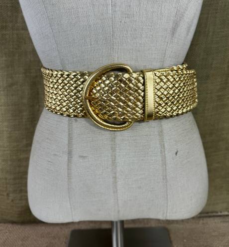 Disney Womens Wide Woven Gold Toned Belt Size S-M- L 0-40 Inches