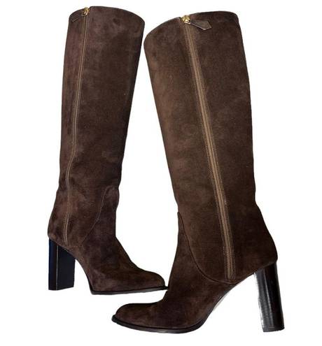 PARKE Marion  Dolly 85 Chocolate Brown Knee High Boots size 37