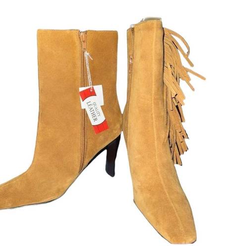 Predictions Carmel Colored Fringe Boots