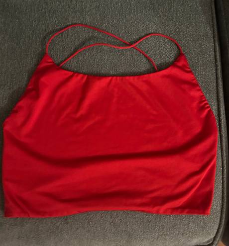 TJ Maxx Red Open Back Crop Top