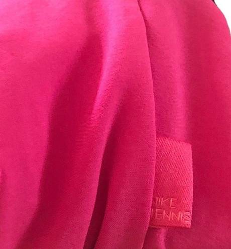 Nike Fit Dry Tennis Dress S Vivid Pink Pleated Bubble Skirt BlackTrim Barbiecore