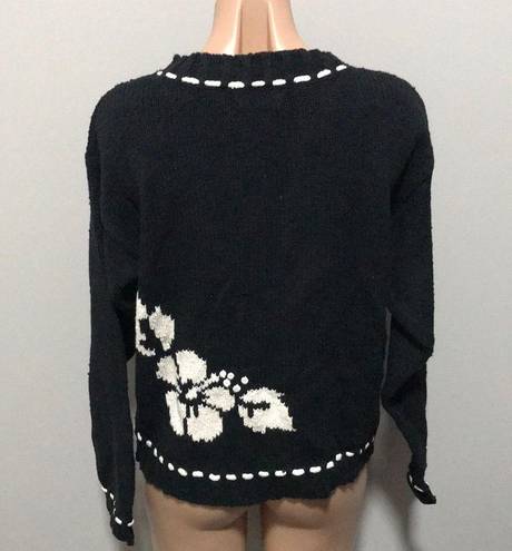 Coldwater Creek  Hibiscus Sweater Tropic Hawaii