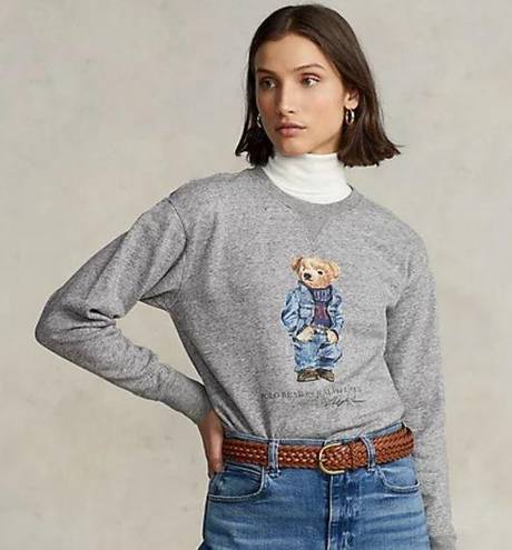  Ralph Lauren Polo Bear Fleece Distressed Sweatshirt NWT