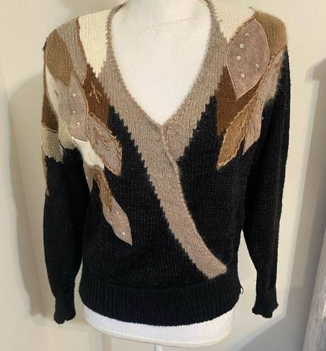 Vintage patchwork sweater Size M