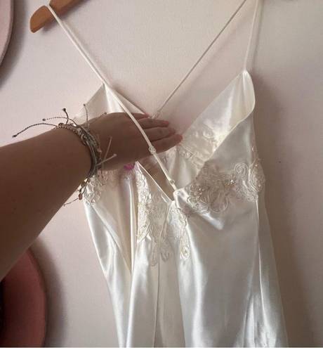 Victoria's Secret  satin white slip dress MEDIUM wedding bride honeymoon