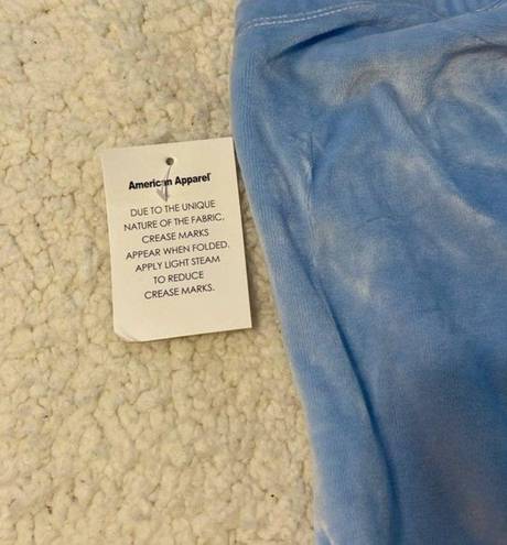 American Apparel NEW  Light Blue Velvet Bodysuit