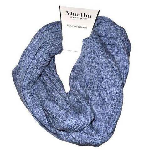 infinity Martha Stewart 2 ply Cashmere  Scarf Blue