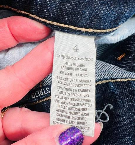 American Eagle  Artist Stretch Crop Jeans Women's Size 4 Dark Wash Low Rise