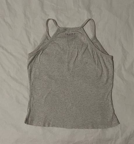 Tommy Hilfiger Y2k grey  halter tank top