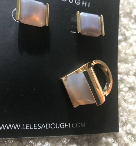 Lele Sadoughi NWOT  set of earrings and ring set