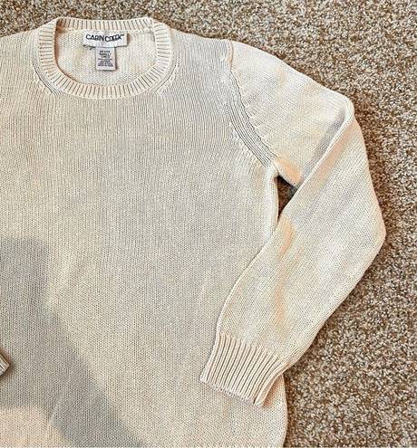 Cabin creek Cream Knit Sweater Size Petite Small PS