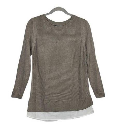 Hilary Radley  long sleeve layered look ridge sweater size Medium women