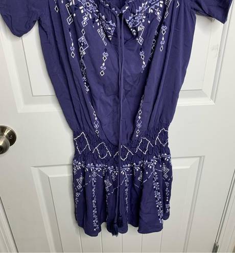 Parker  floral embroidered off shoulder peasant mini dress size XS