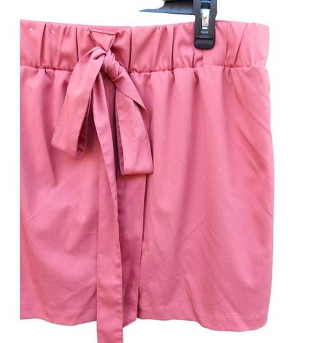 St. John’s Bay St. John's Bay Womens Large Salmon Activewear Skort 5" Rise Bow Pockets Stretch