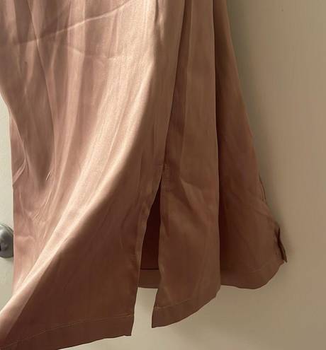 Jason Wu  Satin Silk Pajamas Rose Gold Beige Short Sleeve Pants NWT M Nordstrom