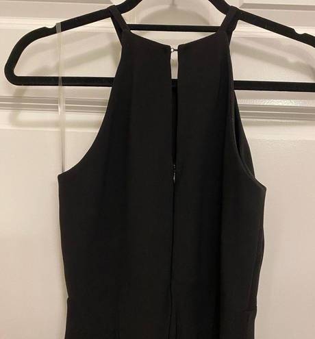 Jump Long Formal Black Dress Halter w/ Leg Slit Sz 1/2 NWT