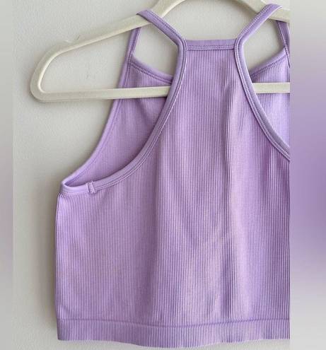 Krass&co J.o& Light Support Seamless Rib Knit Tank Top, Lilac/Lavender Tank, Size M-L