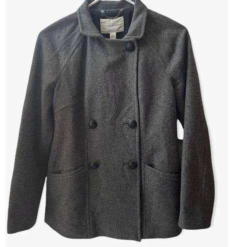 Banana Republic Y2K  Wool Double Breasted Gray Peacoat Women’s XS