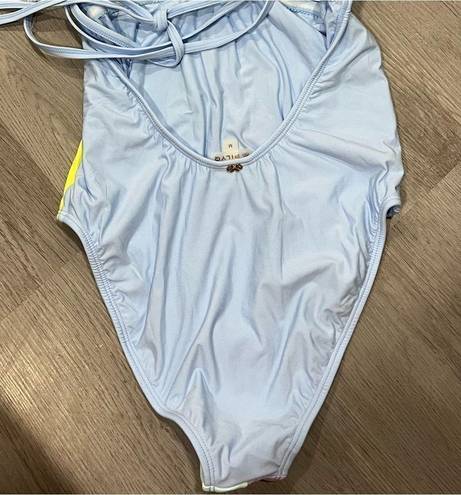 PilyQ NWOT Pastel Colorblock  One Piece Swimsuit Size Medium