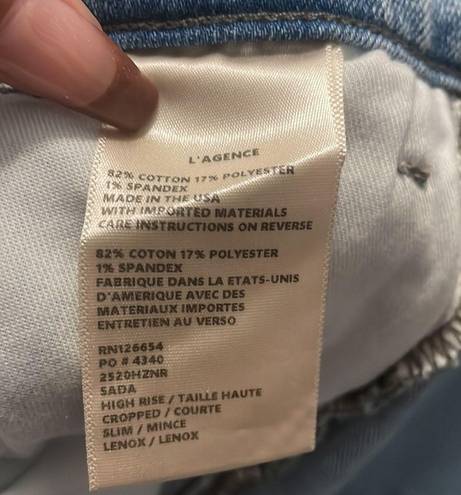 L'Agence 💙 Sada Slim Crop Jeans in Lenox Wash