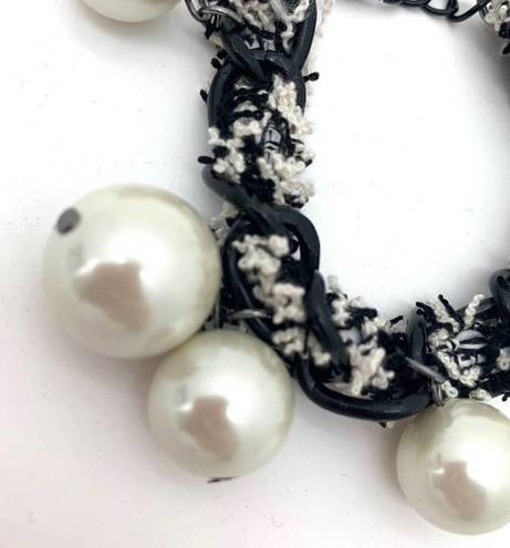 INC  Women’s Bauble Black & White Bracelet Faux Pearl NEW