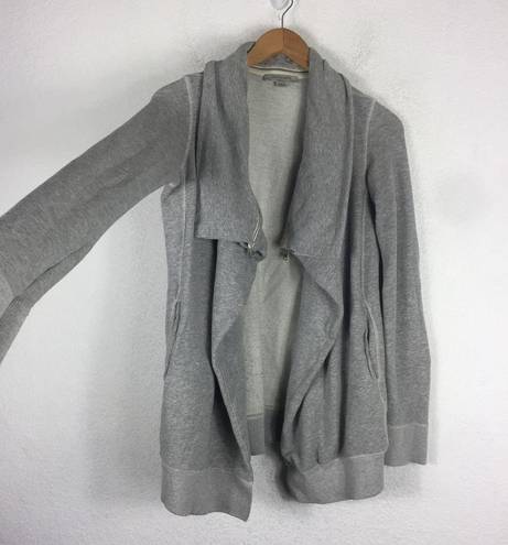 ALLSAINTS  Mila Dahlia Sweatshirt Grey Zipper Oversized Cardigan XS