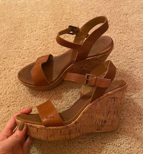 Born concept Boc Brown Cork Wedges